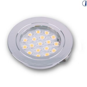 LED Einbaustrahler 1,2 W, Farbe chrom glänzend
